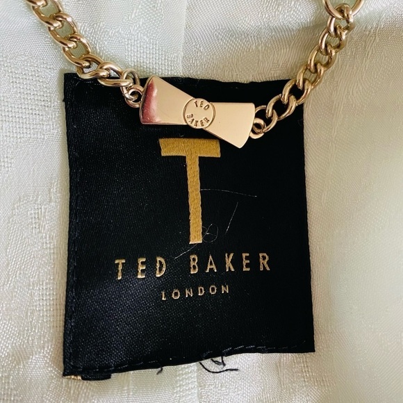 TED BAKER LONDON Mint/Cream/Gold Boucle Jacket - Picture 9 of 12